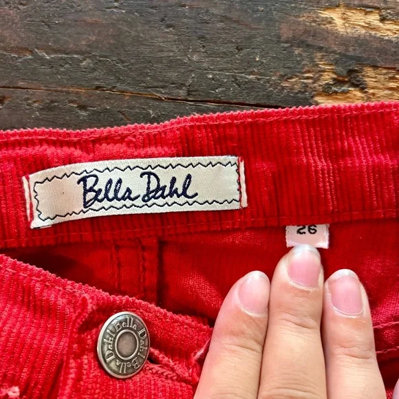 Y2K Bella Dahl Vintage Red Corduroy Set